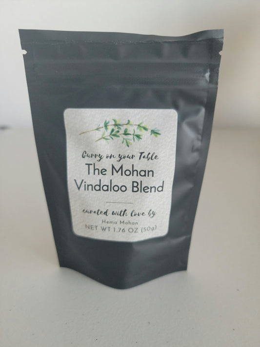 The Mohan Vindaloo Blend is a curated family recipe. The vindaloo curry is a hot, tart, aromatic curry, made with pork or chicken, and is from the western State of Goa. Use this ready to use blend with The Mohan Chile Blend for an aromatic curry controlling the heat level. 